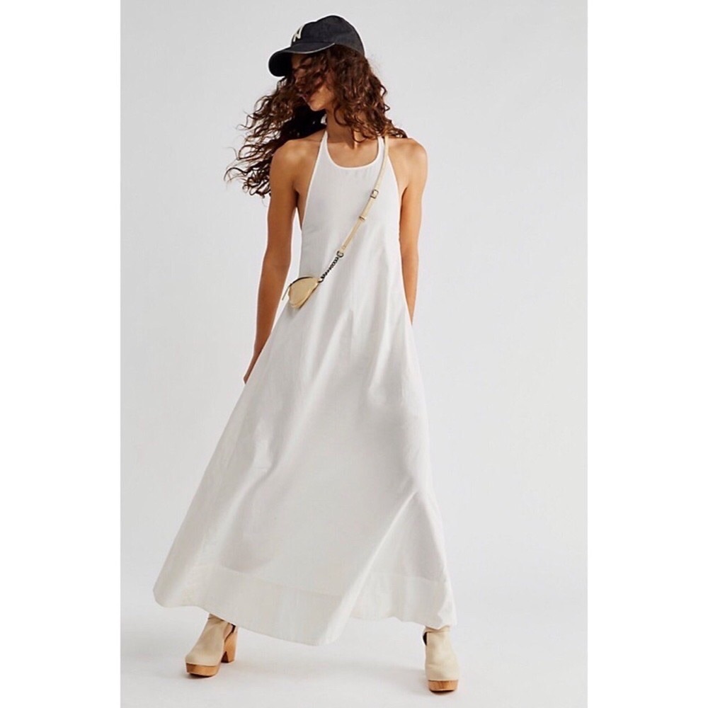 Free People Beachside Tide Maxi Dress Ivory